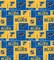 Sykel Enterprises NHL Team Fleece Blanket Fabric-Saint Louis Blues Geometric Fleece Fabric